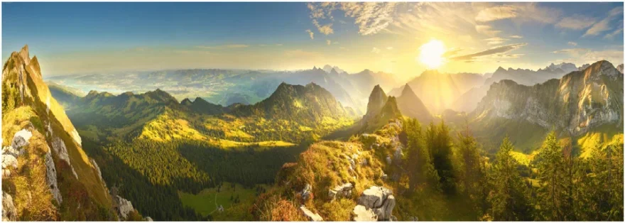 Panoramatické puzzle Dino 6000 dílků Švýcarský podzim