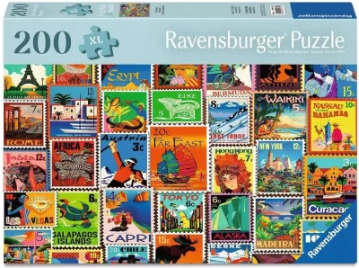 Puzzle Ravensburger 200 dílků XL Známky ze světa