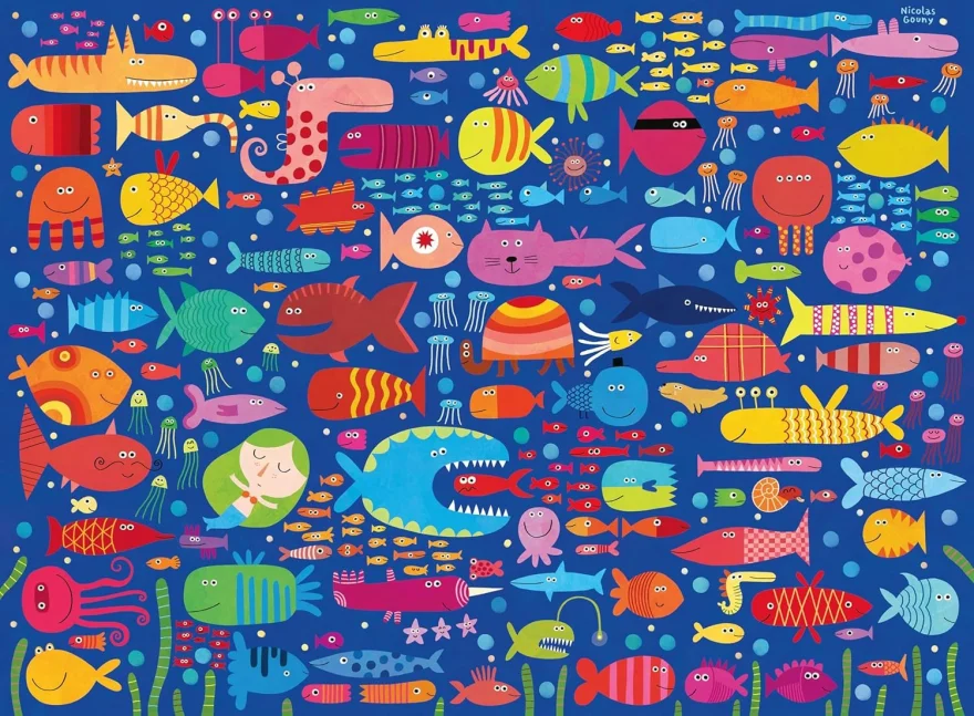 Puzzle pro děti Ravensburger 200 dílků XXL Rybí kamarádi