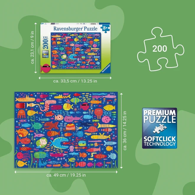 Puzzle pro děti Ravensburger 200 dílků XXL Rybí kamarádi