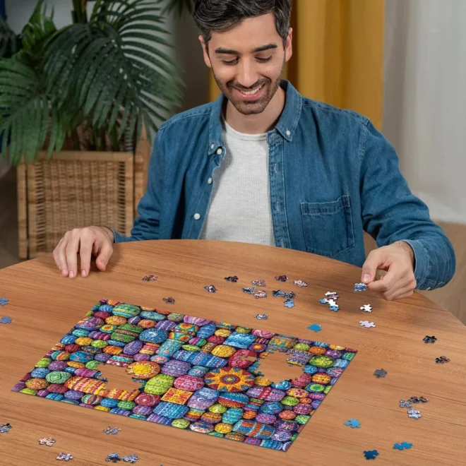 Puzzle Ravensburger 500 dílků Color Your World: Veselé korálky