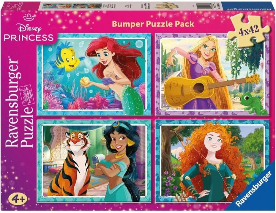 Puzzle Disney Princezny 4x42 dílků