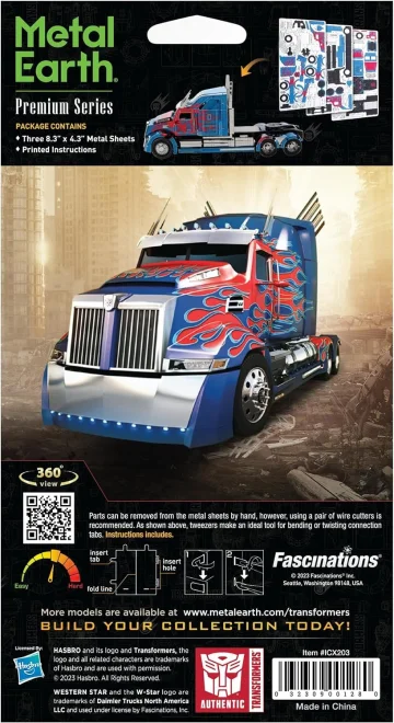 METAL EARTH  3D puzzle Premium Series: Transformers Optimus Prime Truck