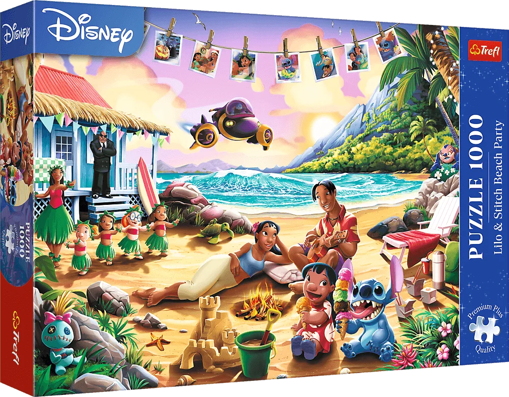 Puzzle LILO & STITCH – plážová párty 1000 dílků