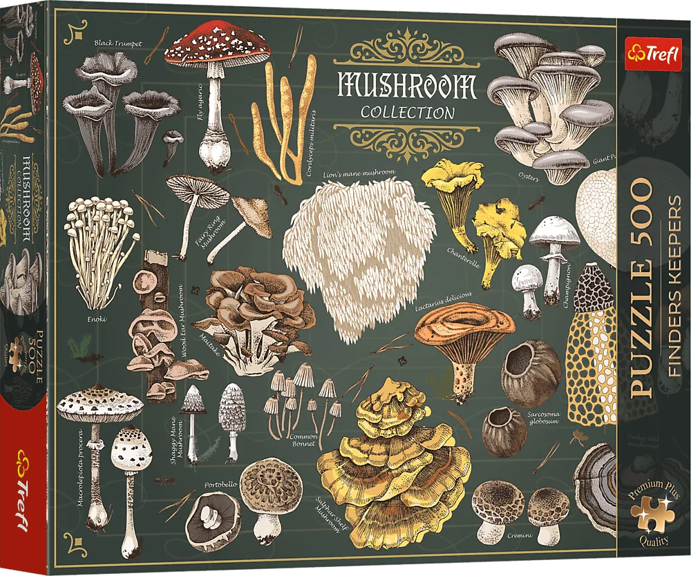Puzzle TREFL Premium Plus Finders Keepers: houby 500 dílků