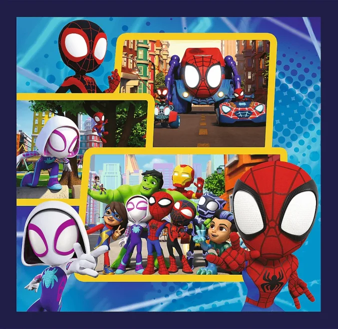 Puzzle pro děti Trefl sada 3v1 Spidey a jeho úžasní přátelé 20,36,50 dílků