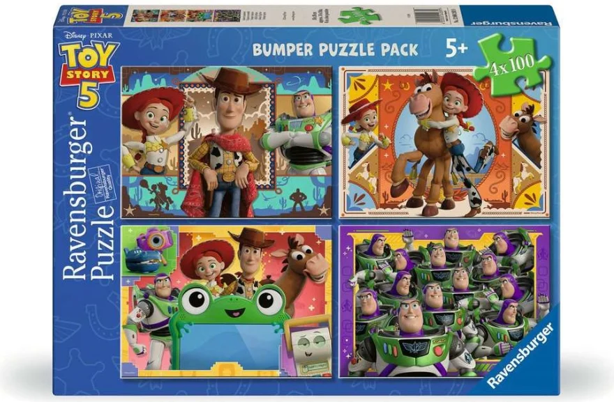 Puzzle sada Ravensburger 4x100 dílků Toy Story 5: Příběh hraček 4v1