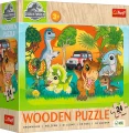 Dřevěné puzzle Trefl 24 dílků Jurský svět