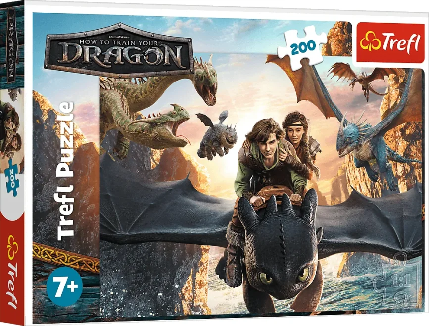 Puzzle pro děti Trefl 200 dílků Jak vycvičit draka