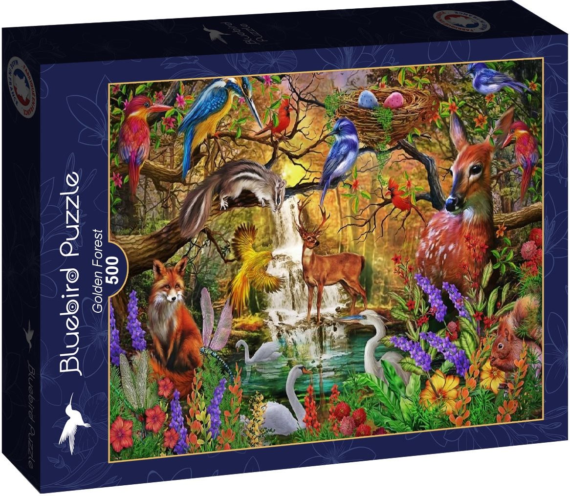 Puzzle Zlatý les 500 dílků BLUEBIRD