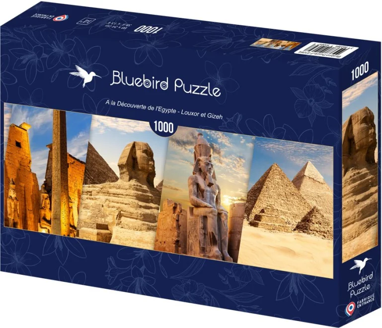 Panoramatické puzzle BLUEBIRD 1000 dílků Poznejte Egypt – Luxor a Gíza