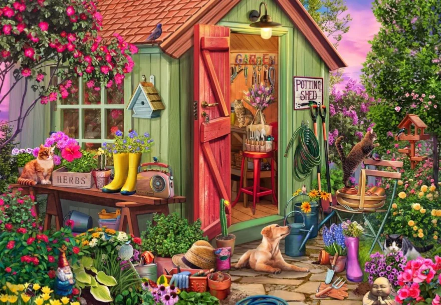 Puzzle BLUEBIRD 1000 dílků Zahradní kůlna
