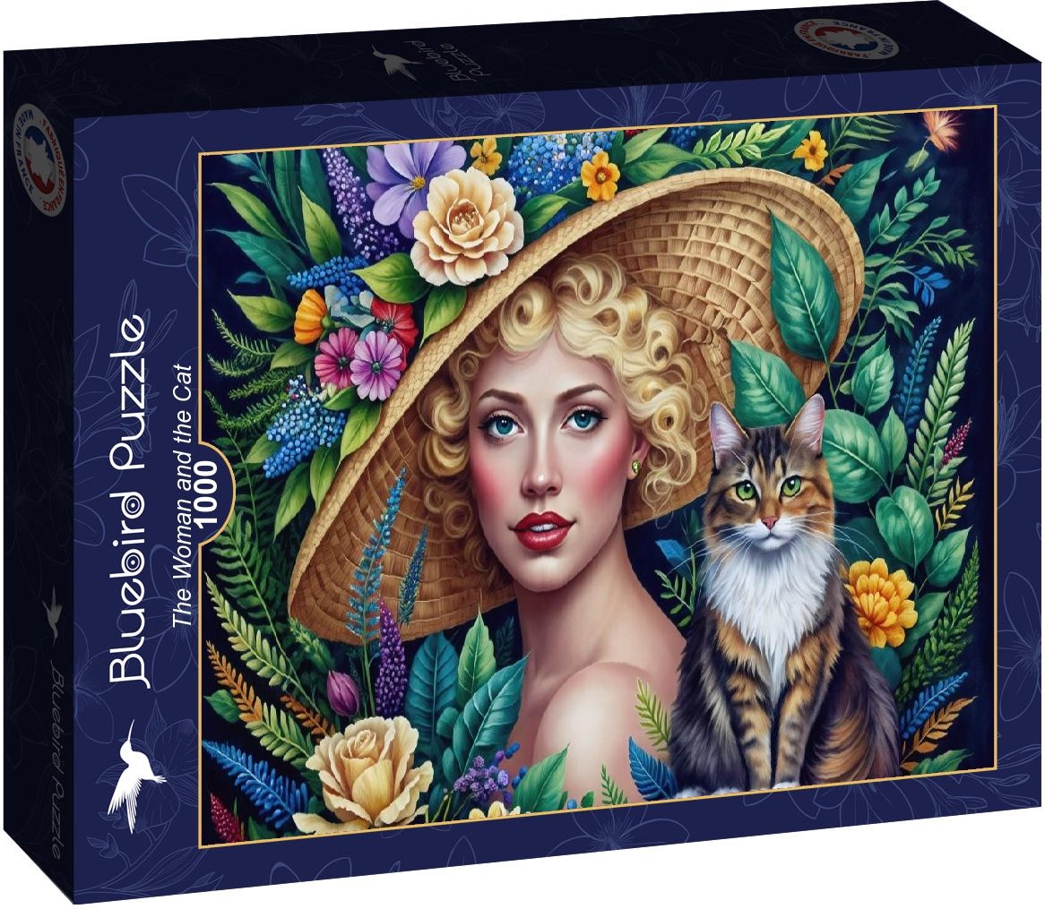 Puzzle BLUEBIRD Dáma a kočka 1000 dílků