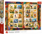 Puzzle Trefl 1000 dílků Sbírka známek - ptáci
