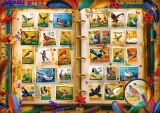 Puzzle Trefl 1000 dílků Sbírka známek - ptáci