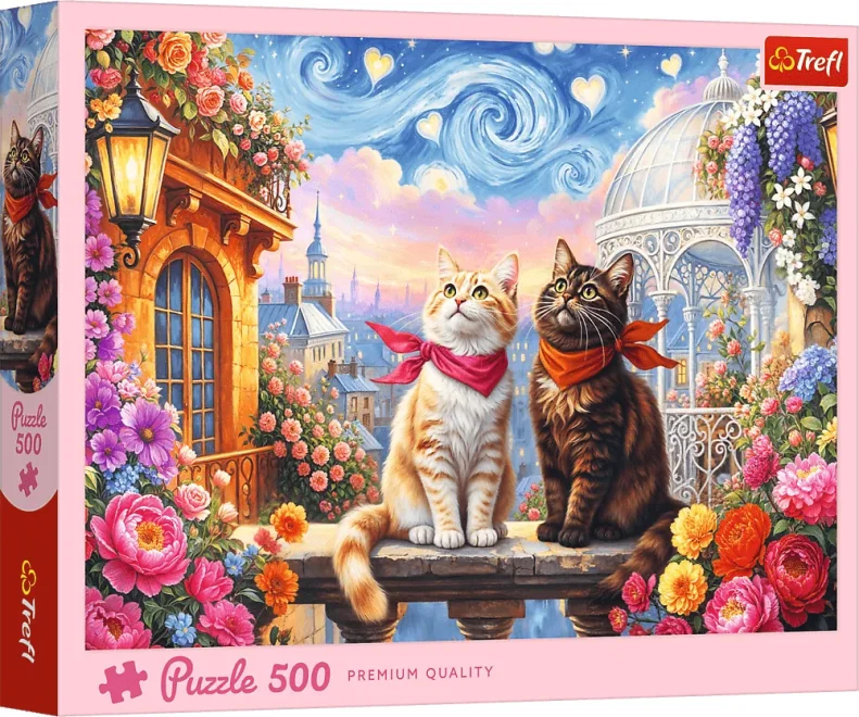 Puzzle Trefl 500 dílků Kočičí láska
