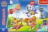 Puzzle se třpytkami Trefl 100 dílků Glitter: Tlapková patrola - Zářivá štěňata
