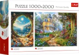 Sada 2 puzzle Trefl 1000 + 2000 dílků Moře a Letní sídlo