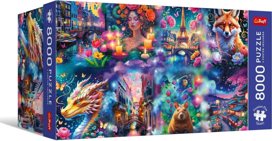 Puzzle Trefl 8000 dílků Premium Plus Quality: Barevný svět
