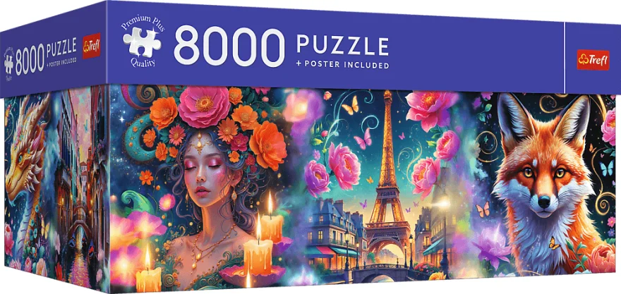 Puzzle Trefl 8000 dílků Premium Plus Quality: Barevný svět
