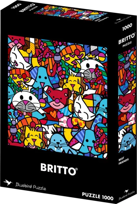 Čtvercové puzzle Bluebird 1000 dílků Britto: Nejlepší kamarádi