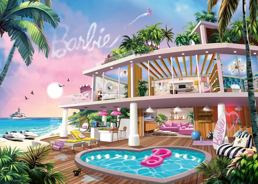 Puzzle Ravensburger 1000 dílků Barbie: Sejdeme se v Malibu