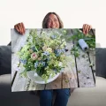 Puzzle Ravensburger 1000 dílků Landlust: Letní kytice s nebesky modrou tvídií