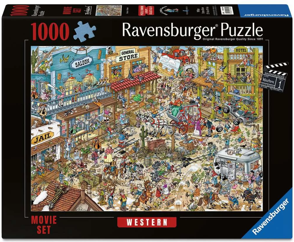 Puzzle Ravensburger 1000 dílků Ray's Comic – Movie Set: Western (1)