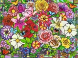 Puzzle Ravensburger 100 dílků XL Květiny ve stylu Tiffany