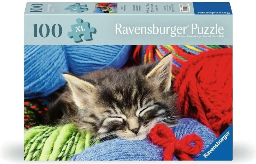 Puzzle Ravensburger 100 dílků XL Kotě ve vlně