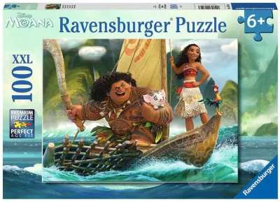 Puzzle pro děti Ravensburger 100 dílků XXL Vaiana: Jeden oceán, jedno srdce