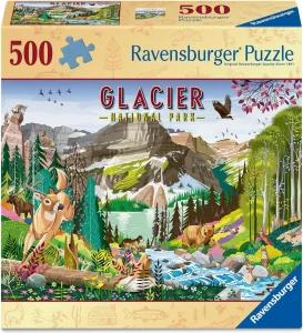 Puzzle Ravensburger 500 dílků Národní park Glacier, Montana, USA