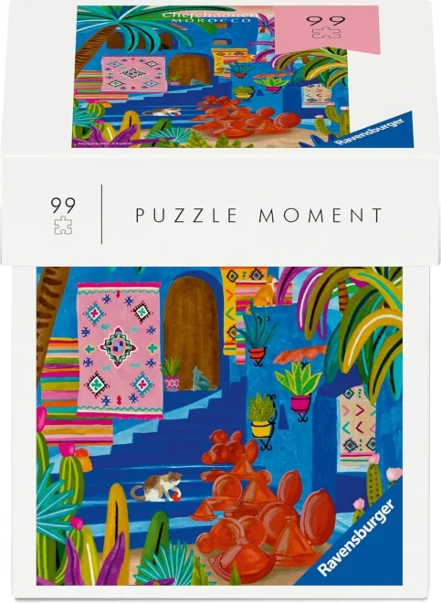 Puzzle Moment Ravensburger 99 dílků Cestování: Maroko - Chefchaouen