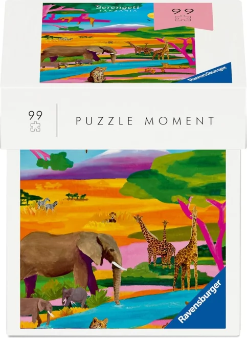 Puzzle Moment Ravensburger 99 dílků Cestování: Tanzánie - Serengeti