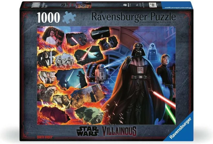 Puzzle Ravensburger 1000 dílků Star Wars: Padouchové - Darth Vader