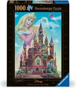Puzzle Ravensburger 1000 dílků Disney Castle: Aurora (Šípková Růženka)