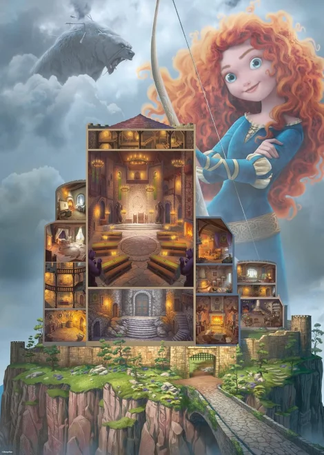 Puzzle Ravensburger 1000 dílků Disney Castle: Merida (Rebelka)