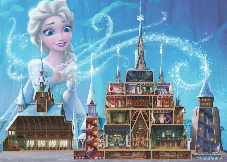 Puzzle Ravensburger 1000 dílků Disney Castle: Elsa (Ledové království)