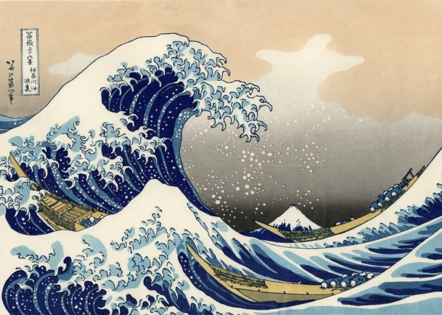 Puzzle Grafika 500 dílků Hokusai - Velká vlna u pobřeží Kanagawy