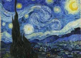 Puzzle Grafika 500 dílků V. van Gogh - Hvězdná noc, 1889
