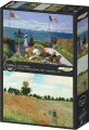 Puzzle Grafika 2x500 dílků Umění C. Moneta: Terasa v Sainte-Adresse, 1867 – Makové pole u Argentueil