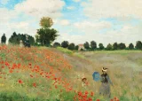 Puzzle Grafika 2x500 dílků Umění C. Moneta: Terasa v Sainte-Adresse, 1867 – Makové pole u Argentueil