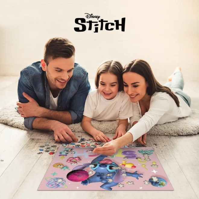 Puzzle s 3D efektem Prime 3D 500 dílků Stitch: Barevná zábava