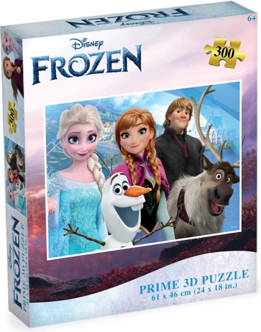 Puzzle s 3D efektem Prime 3D 300 dílků Ledové království: Přátelství