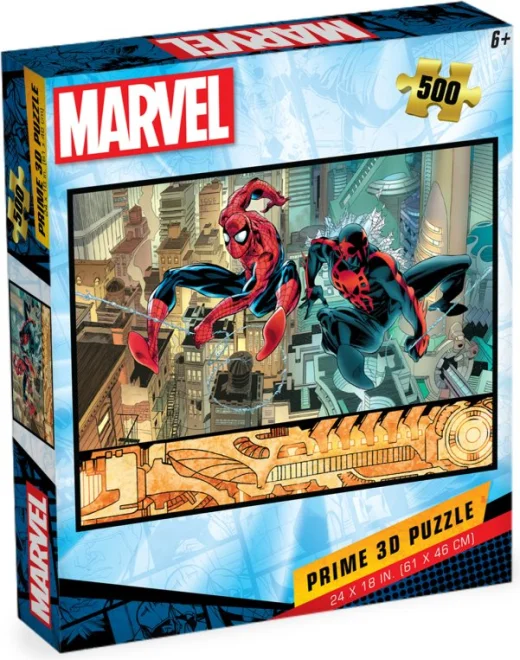 Puzzle s 3D efektem Prime 3D 300 dílků Spider-Man a Spider-Man 2099