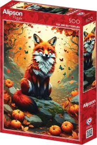 Puzzle Alipson 500 dílků Liška a motýli