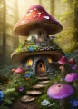 Puzzle Alipson 500 dílků Houbová chaloupka v lese