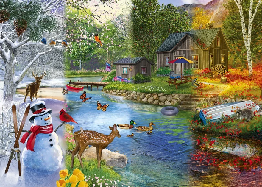 Puzzle Alipson 1000 dílků Proměny ročních období