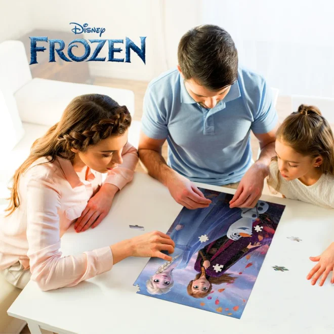Puzzle s 3D efektem Prime 3D 300 dílků Ledové království: Anna, Elsa a Olaf