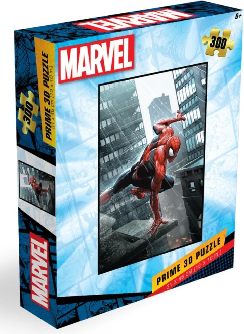Puzzle s 3D efektem Prime 3D 300 dílků Spider-Man: Strážce města